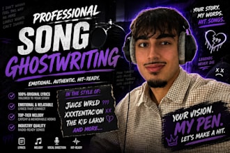 write custom melodic rap lyrics, toplines, and hooks