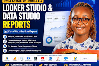 create, optimize and fix google data studio or looker studio report