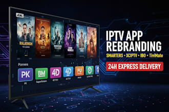 rebrand iptv smarters, xciptv, and ibo player in 24 hours