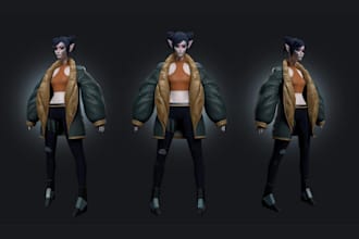 create 3d game character modeling, stylized characters and pixelated art models
