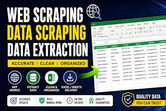 do web scraping, data scraping, and data extraction