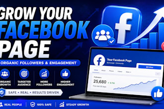 grow your facebook page with organic followers and engagement