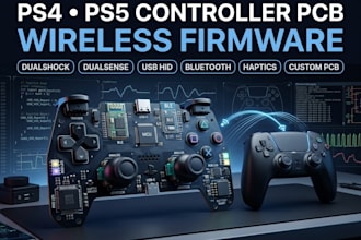 develop ps4 ps5 dualshock dualsense wireless controller pcb and firmware