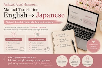 provide a manual japanse translation in a very natural way