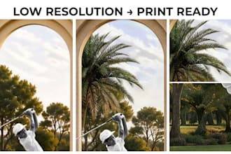 upscale and enhance your artwork for large format printing