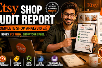 do a complete etsy shop audit with SEO and sales action plan