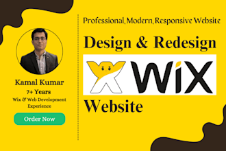 create wix website, redesign wix website, wix website design, wix changes, fix
