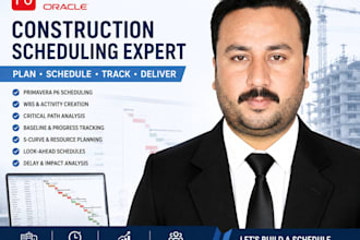 create and update your construction schedule in primavera p6