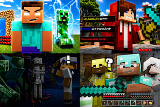 create 3d minecraft thumbnails
