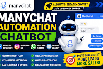setup manychat automation chatbot for facebook, instagram and whatsapp