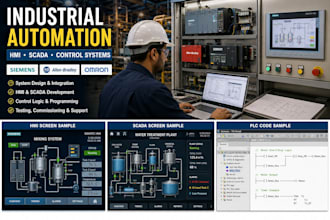 develop siemens allen bradley omron plc and design hmi scada systems