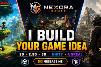 develop 2d 3d game in unity or unreal engine