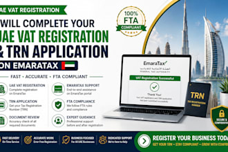 complete your uae vat registration and trn application on emaratax