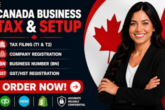 do canada tax filling, company registration, bn, gst t1, t2, self employed, cra