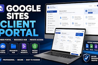build a google sites client portal, member portal and resource hub