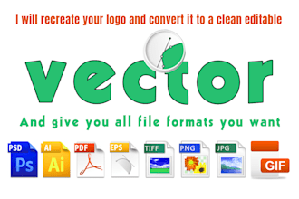 recreate your logo and convert it to a clean vector ai svg eps