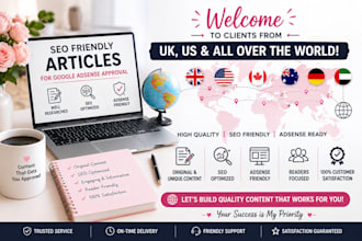 write SEO friendly articles for google adsense approval