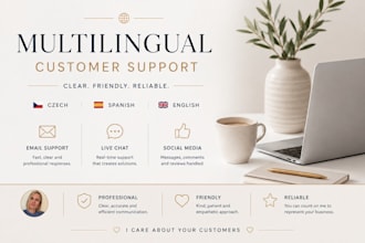 provide multilingual customer support in czech, spanish and english