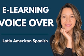 record latin american spanish elearning voice over