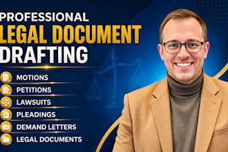 write motion, petition, lawsuit, pleadings, demand letters and legal document