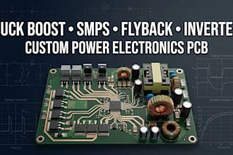 design custom buck boost, flyback, smps, inverter and charger pcb