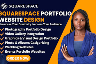 design squarespace portfolio website for photography, videography, film makers