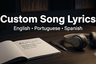 write custom song lyrics in english, portuguese, or spanish