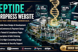 build a peptide wordpress woocommerce website