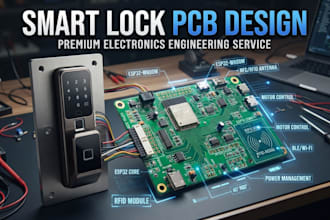design smart lock pcb, iot security system and embedded hardware