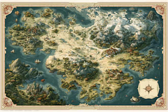 city, event, tourist, and fantasy map illustration