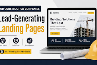 design a lead generating landing page for construction companies