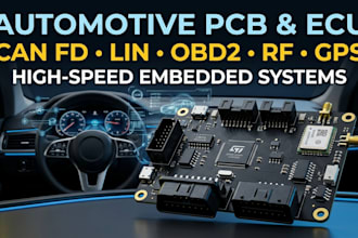 design high speed automotive pcb ecu can fd lin obd2 rf gps and embedded system
