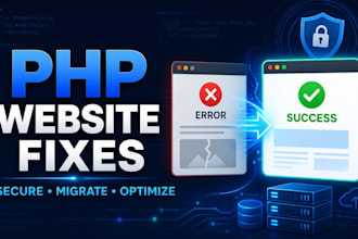 fix, secure, migrate, or optimize your PHP website