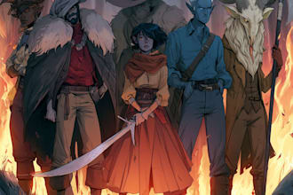 design dnd character and dnd party character