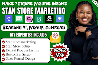 setup stan store, beacons ai, payhip, stan store marketing