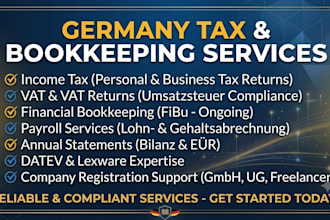 do germany tax, bookkeeping, vat return and accounting using datev lexware