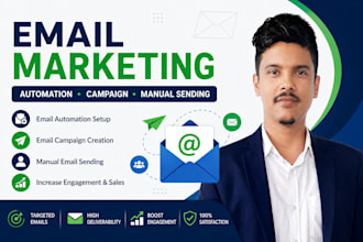 do email marketing, email campaign setup and manual email sending