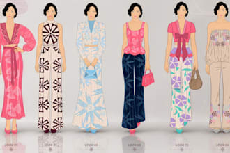 draw fashion illustration, fashion sketch and clothing design