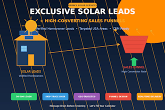 design exclusive solar lead for residential installer and solar sales funnel