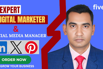manage linkedin pinterest and x marketing to grow your business
