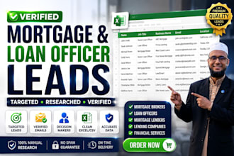 provide verified mortgage and loan officer leads