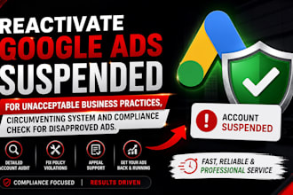reactivate suspended google ads unacceptable business practices counterfeit good