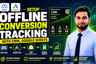 setup offline conversion tracking for meta and google ads with CRM