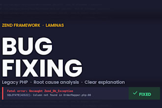 fix bugs in your zend framework or laminas PHP application