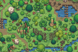 create top down pixel art tileset spritesheet tilemap rpg background for game