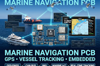 develop marine navigation pcb with gps vessel tracking and embedded systems