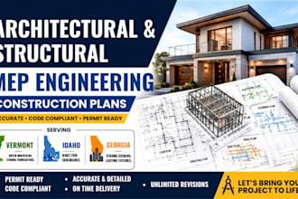 architectural and structural mep engineering construction plans in vermont id ga