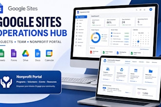 build a google sites operations hub, project management and nonprofit portal