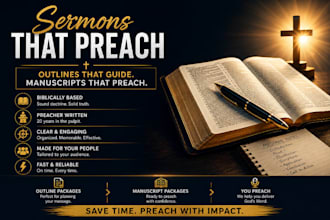 create a custom sermon outline or manuscript