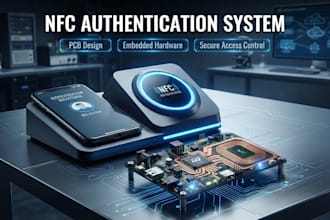 design nfc authentication system, pcb and embedded hardware